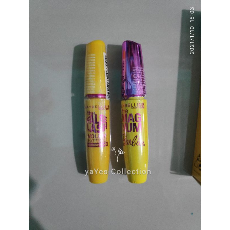 Maskara Eyeliner Eyebrow 2 in 1 pen Maybelline mebeline maybelin 2in1 magnum