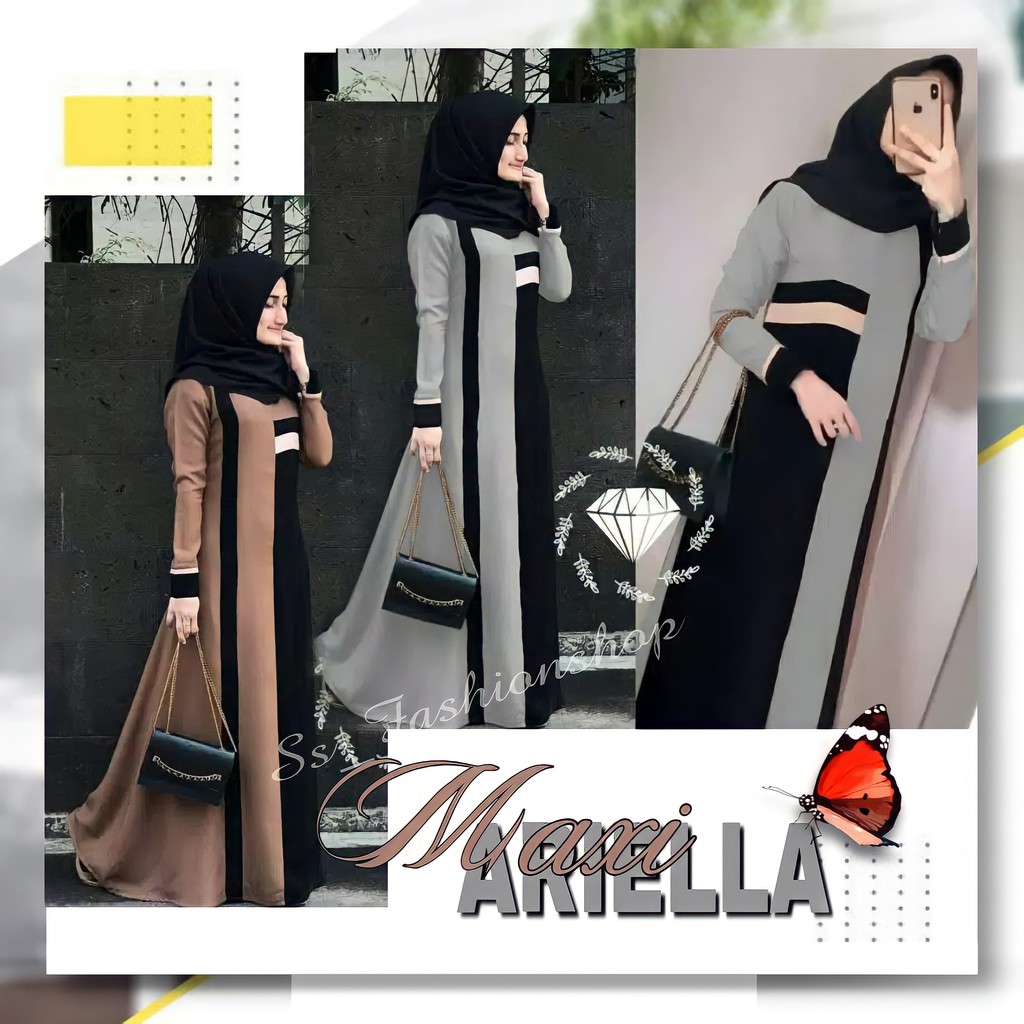 Baju Gamis Kekinian Terbaru Bju Lebaran 2022 baju Gamis Wanita Murah Bj Buslim Wanita Fashion Muslim