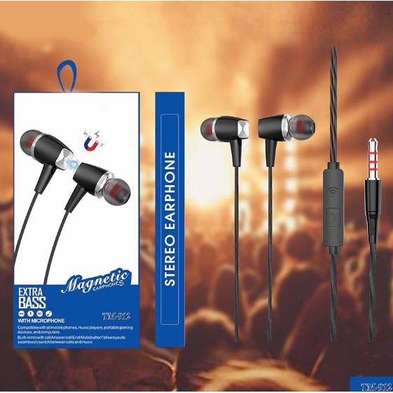 HEADSET - EARPHONE - HANDSFREE TM911 - TM912 - TM913 - TM914 - TM915 - TM916 - EXTRABASS JERNIH PACKINGAN IMPOR