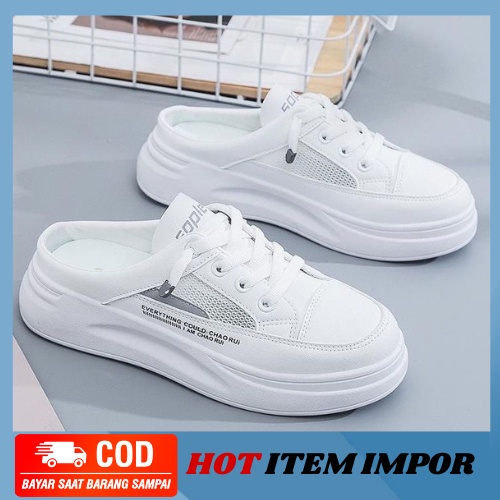 MB63-SW311 Sepatu Selop Wanita Impor Sepatu Sneakers Nyaman Impor