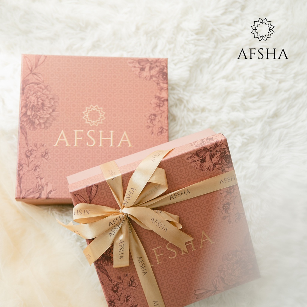 

Afsha - Hiasan Pita Packaging Mukena Khusus Pembelian Mukena Tanpa Box