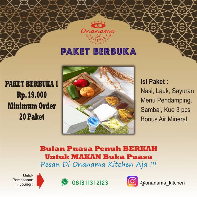 

Paket Buka Puasa Lengkap Nasi Kotak + 3 pcs Kue Halal enak murah