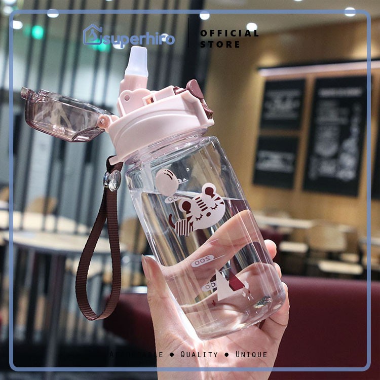 Botol Minum Anak Sedotan Motif Anak Laki Boy Bottle BPA Free 550ML