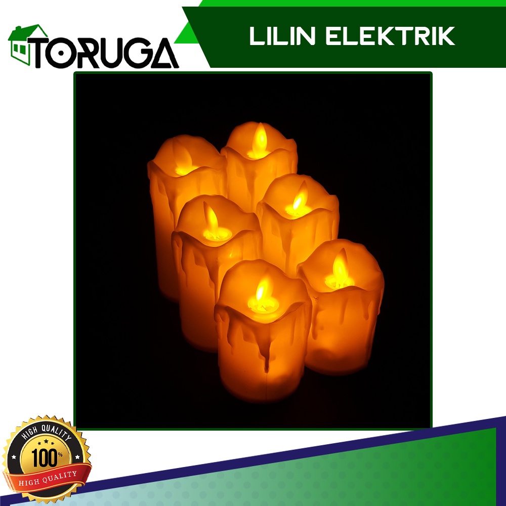 Lilin Dekorasi LED Elektrik - Smokeless Candle Sumbu Goyang