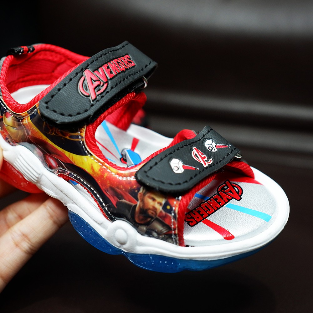 Sendal Anak Laki Laki - Sandal Anak Perempuan Ultra Light Super LED Sport Import IRON MAN Casual Sandals