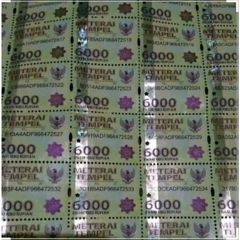 

materai6000 pos asli IND22