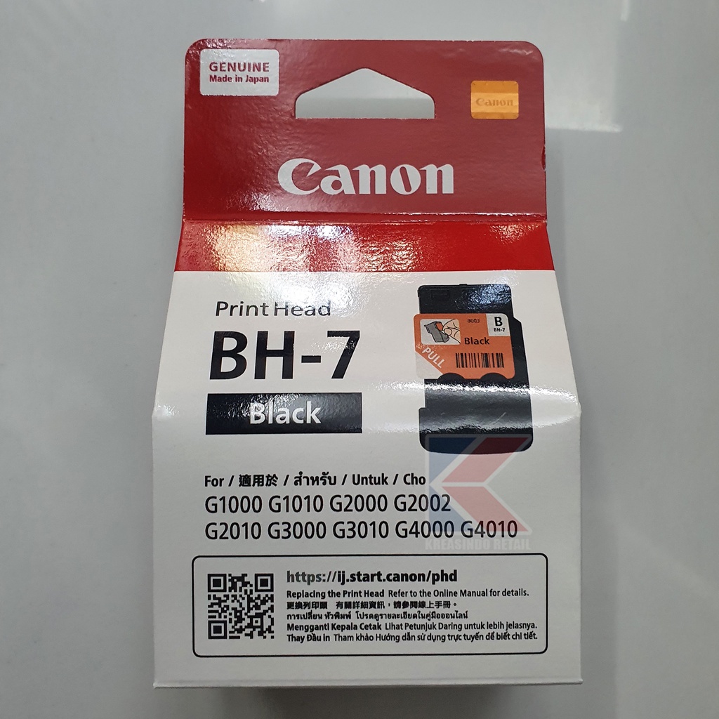 Canon Printhead / Print Head BH-7 BH7 Black (Pengganti CA91, untuk G1010 G2010 G3010 G4010)