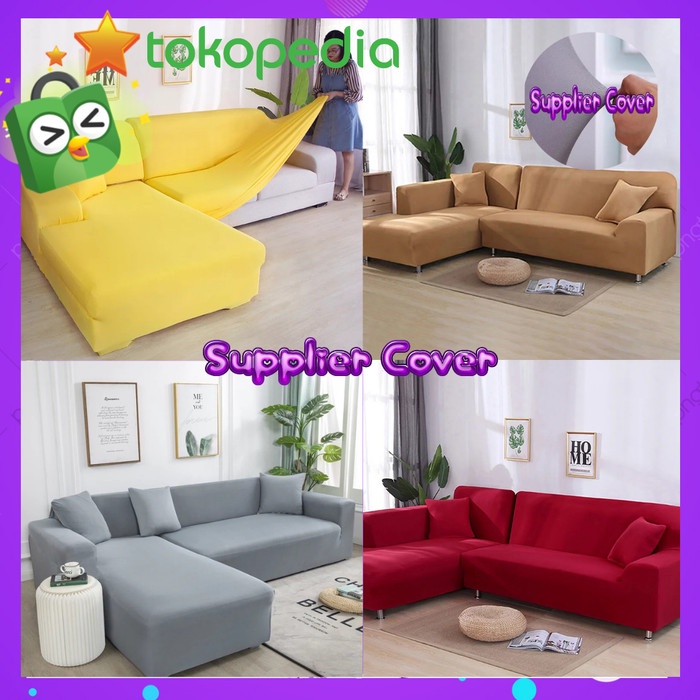 Cover Sofa L Sarung Sofa L Sudut Free 2 Bh Sarung Bantal New