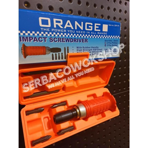 Orange Obeng Ketok Putar Impact Driver Set 6 Pcs New Color Termurah Berkualitas