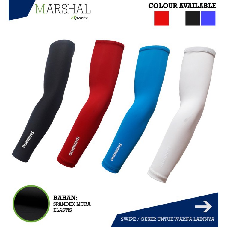 Manset Lengan & Tangan Sepeda Shimano Spandex Lycra Premium