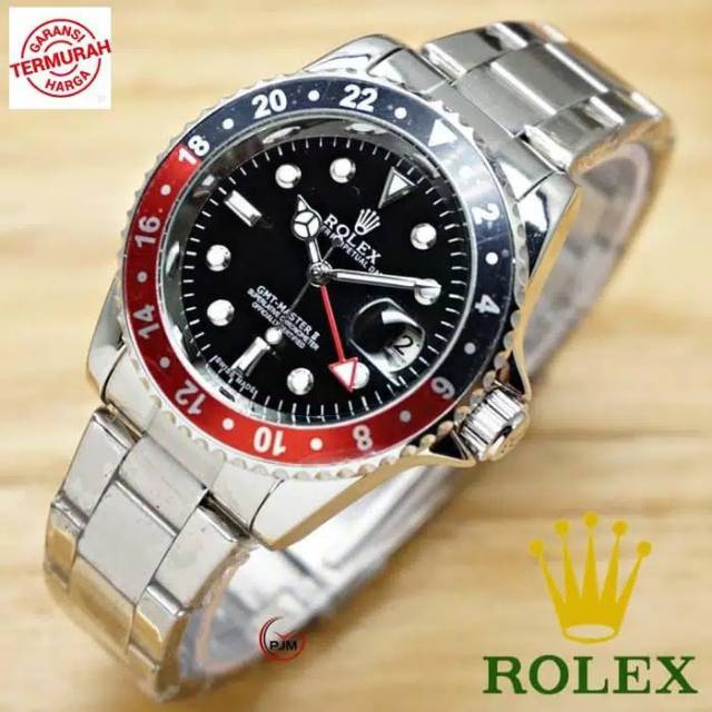 Jam tangan rolex GMT master rantai Automatic