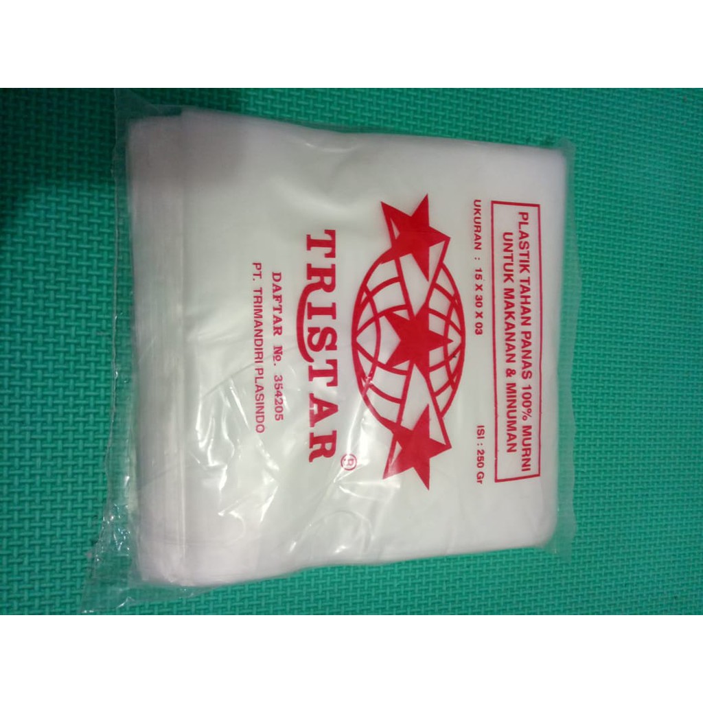 kantong plastik tristar tahan panas uk 12 untuk makanan dan minuman