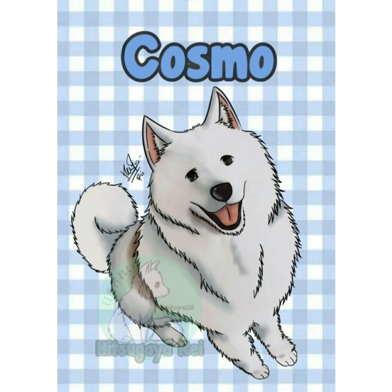 Art Commission Hewan Peliharaan Anime Style print kayu MDF