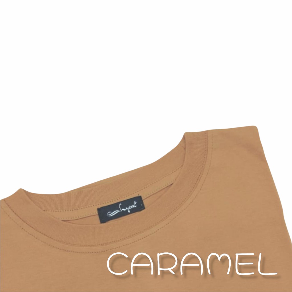 [CYC | COD] REAPICT | Kaos Basic Oversize Top XXL | Cotton Combed | Atasan Trend Wanita Murah Best Seller-Caramel