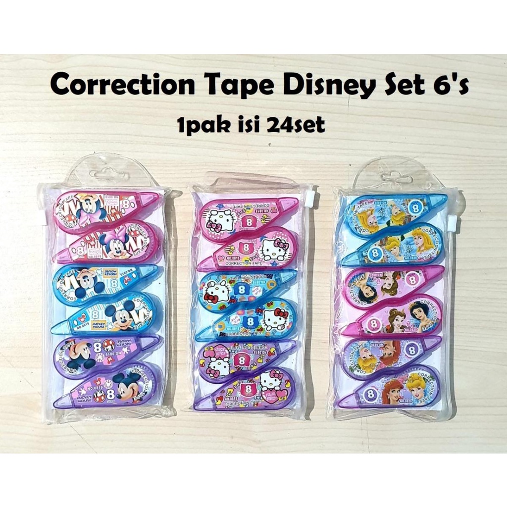 

CWS - PAKET TIP EX KERTAS 48M / CORRECTION TAPE ISI 6PCS KARAKTER KARTUN