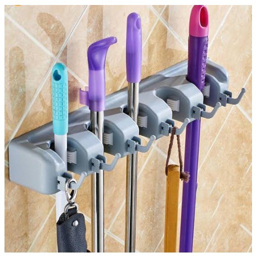 Gantungan Sapu Dan Kain Pel 5 Slot 6 Gantungan- Magic Holder Broom And Mop Hanger CUC-172/172B