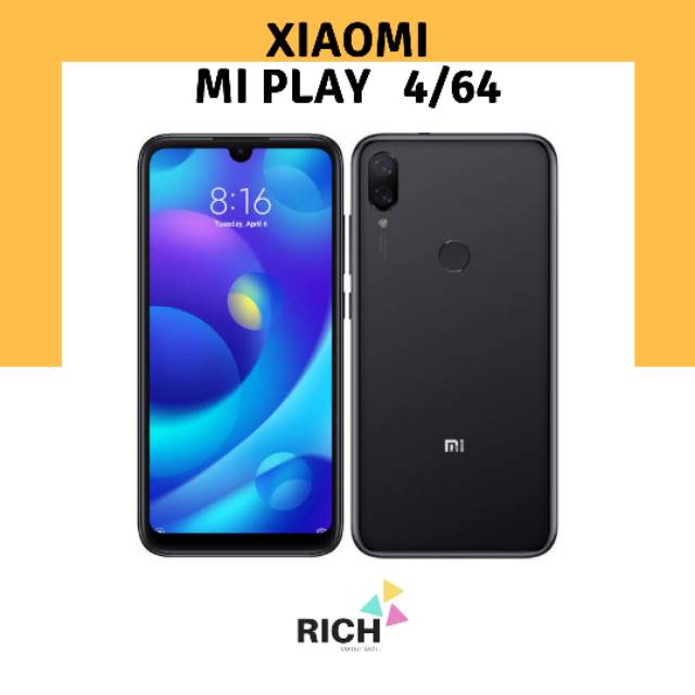 Xiaomi Mi Play 4Gb/64Gb Garansi Distributor 1 Tahun - Biru