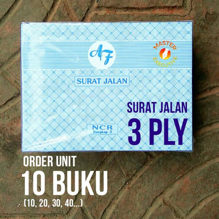 [Pak - 10 Buku] AF Buku Nota Surat Jalan 3 ply NCR / Rangkap B3