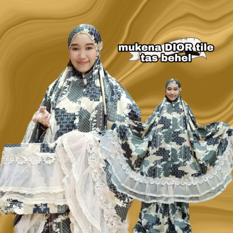 Mukena Dewasa Atas Bawah Dior Silk Tile
