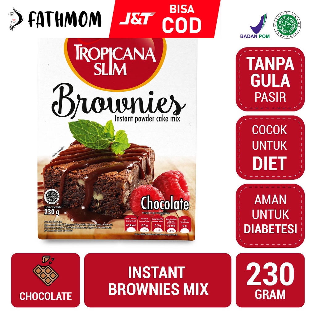 

TROPICANA SLIM Instant Powder Brownies Chocolate 230gr