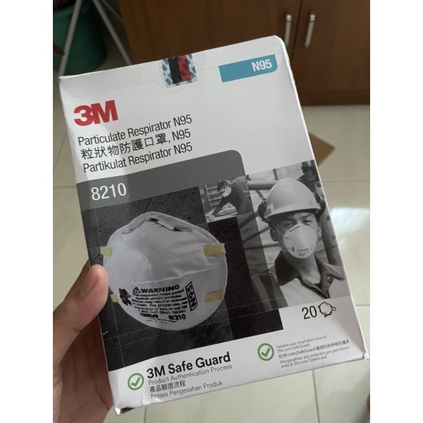 Masker 3M 8210 N95 Per BOX Isi 20PCS