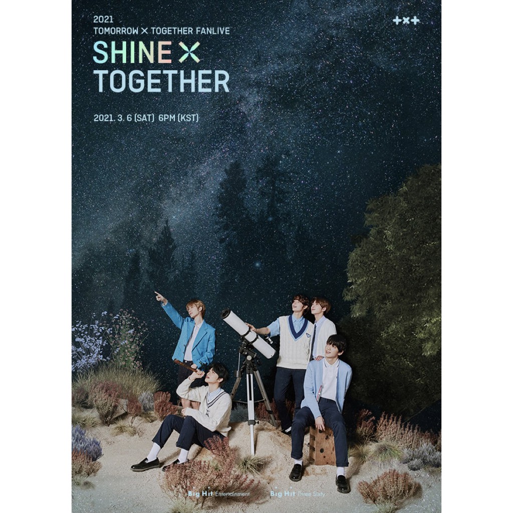 SHARING CARD TICKET 2021 TXT FANLIVE SHINE X TOGETHER