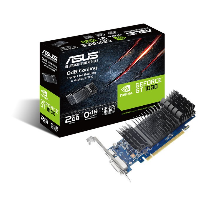 VGA ASUS GeForce GT 1030 2GB DDR5 GDDR5 Silent | GT1030-SL-2G-BRK
