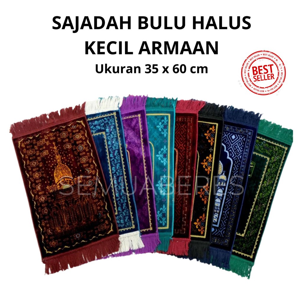 Sajadah Bulu Halus Armaan/al arabia Kecil Sajadah Anak / Sajadah Muka