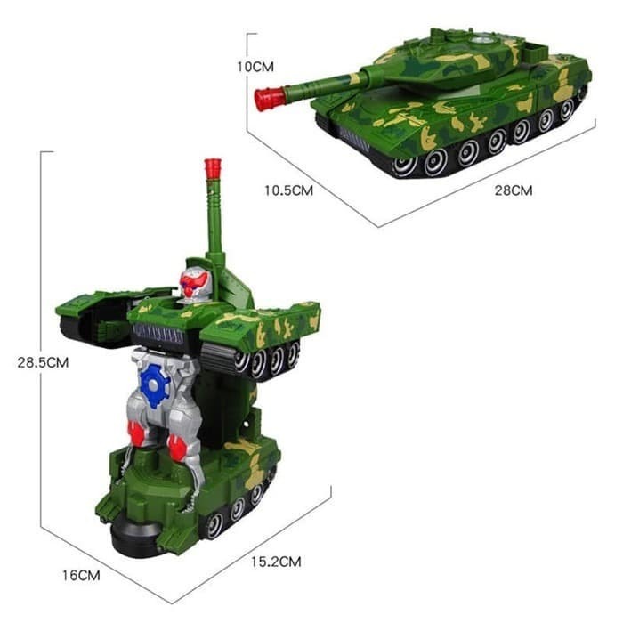 MAINAN MOBIL DEFORMATION COMBAT TANK JADI ROBOT