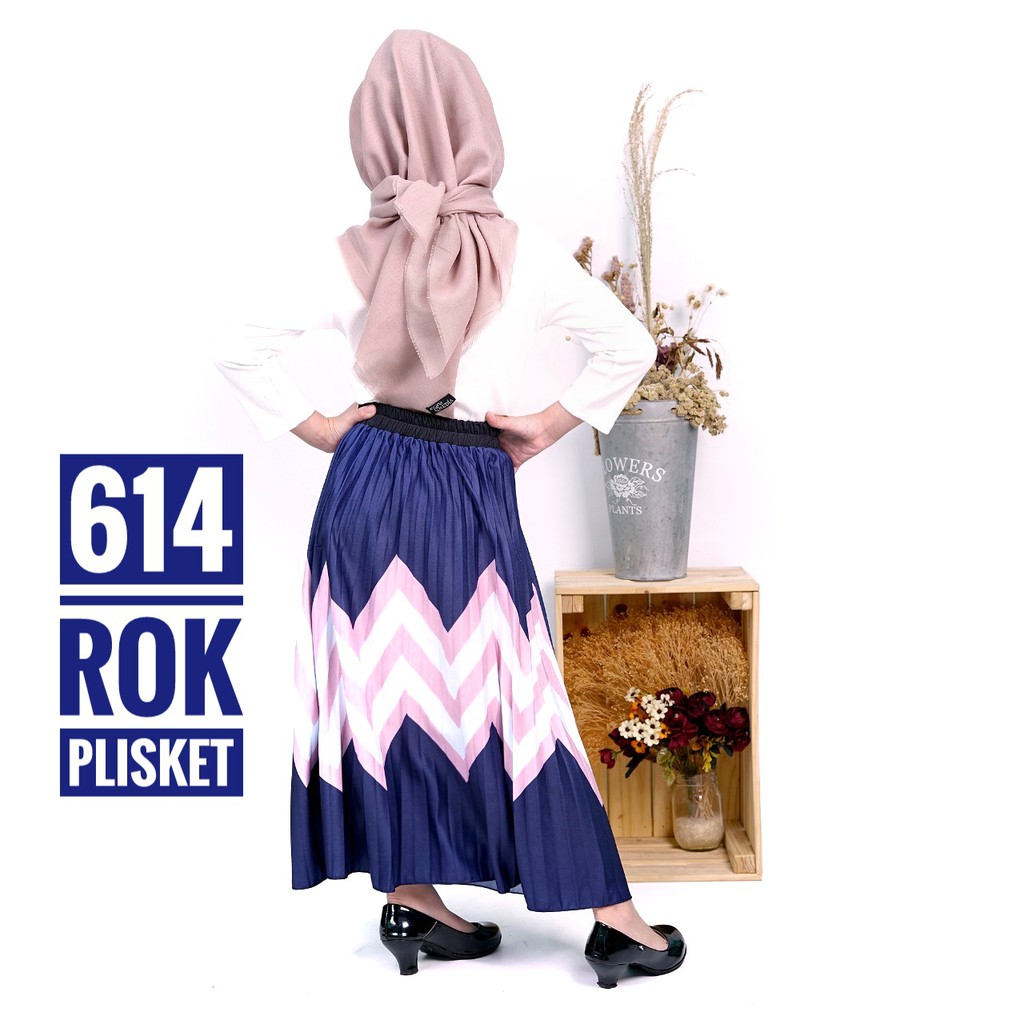 ROK PLISKET ANAK PRINTING 614 PRISKET ANAK PANJANG PLEATED SKIRT FLARE SKIRT MAYUNG FLOWY REMPEL