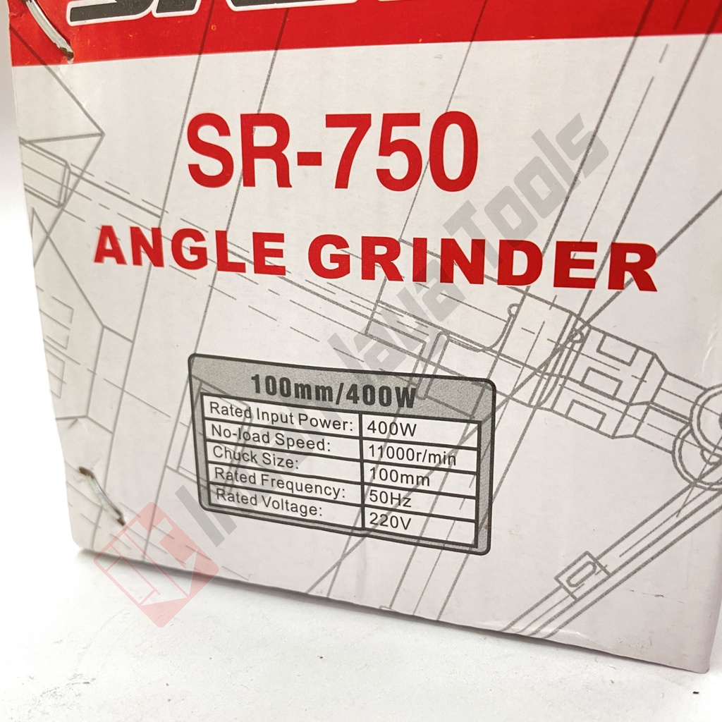 SRAM SR-750 Mesin Gerinda Tangan 4 Inch - Angle Disc Grinder Gurinda Grenda