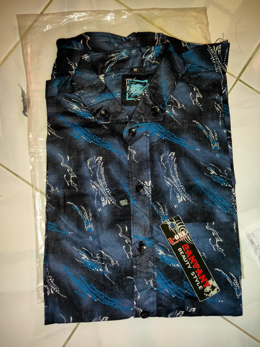Kemeja Batik Lengan Panjang Pria Variasi Motif Bahan 40s Jahitan Berkualitas Original Rone Canvany