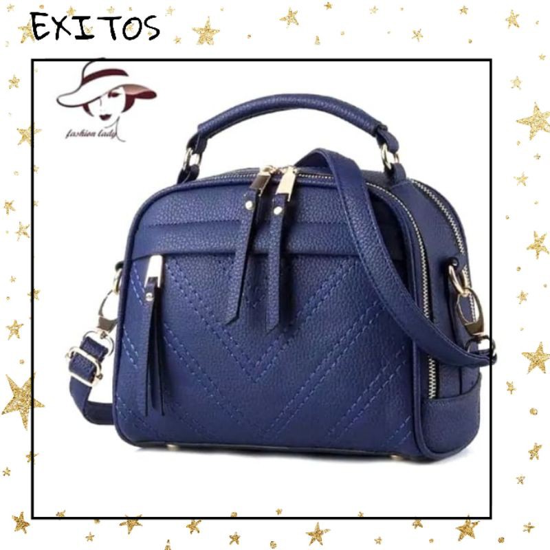 Tas Wanita Import/Tas Wanita Korea/Tas Wanita Murah/Mila Bag Tas Slempang Shoulder Bag - Warna Navy