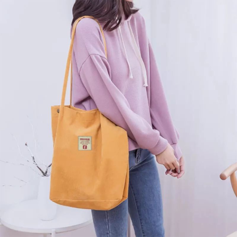 Durable Tas tote Resleting Tas Wanita Tas Bahu Kanvas pull Lapis