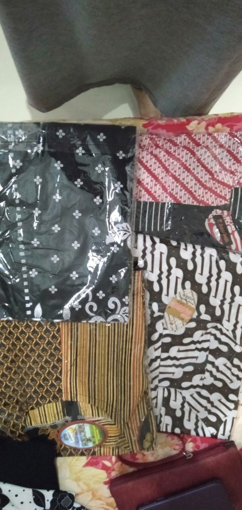 Ld 110 Tunic Santika Kembang Gurita Tunik Batik Jumbo Tunic Batik Seragam Batik Kerja Batik Hitam