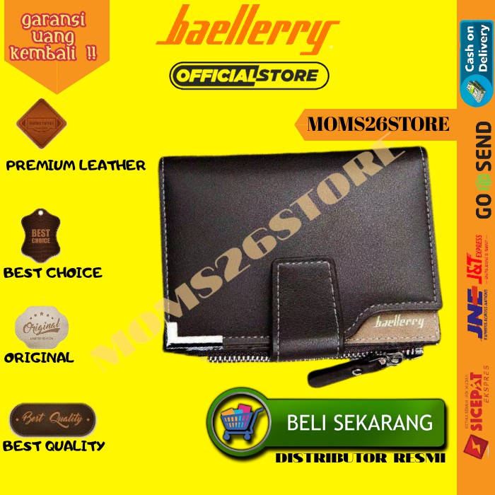dompet lipat kulit pria original baellerry baellery ballerry ballery balerry murah kartu import RG
