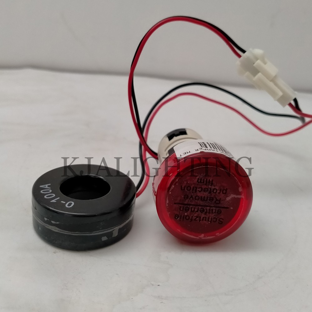 PILOT LAMP AMPERE METER 0 - 100 A MERAH BULAT