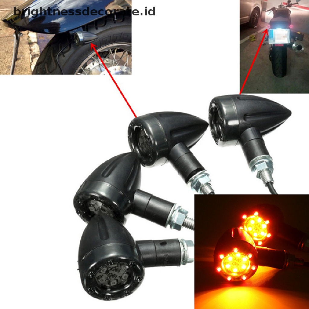 [birth] Motorcycle Bike LED Amber+red Turn Signal Blinker Light Indicator Bulbs [ID]