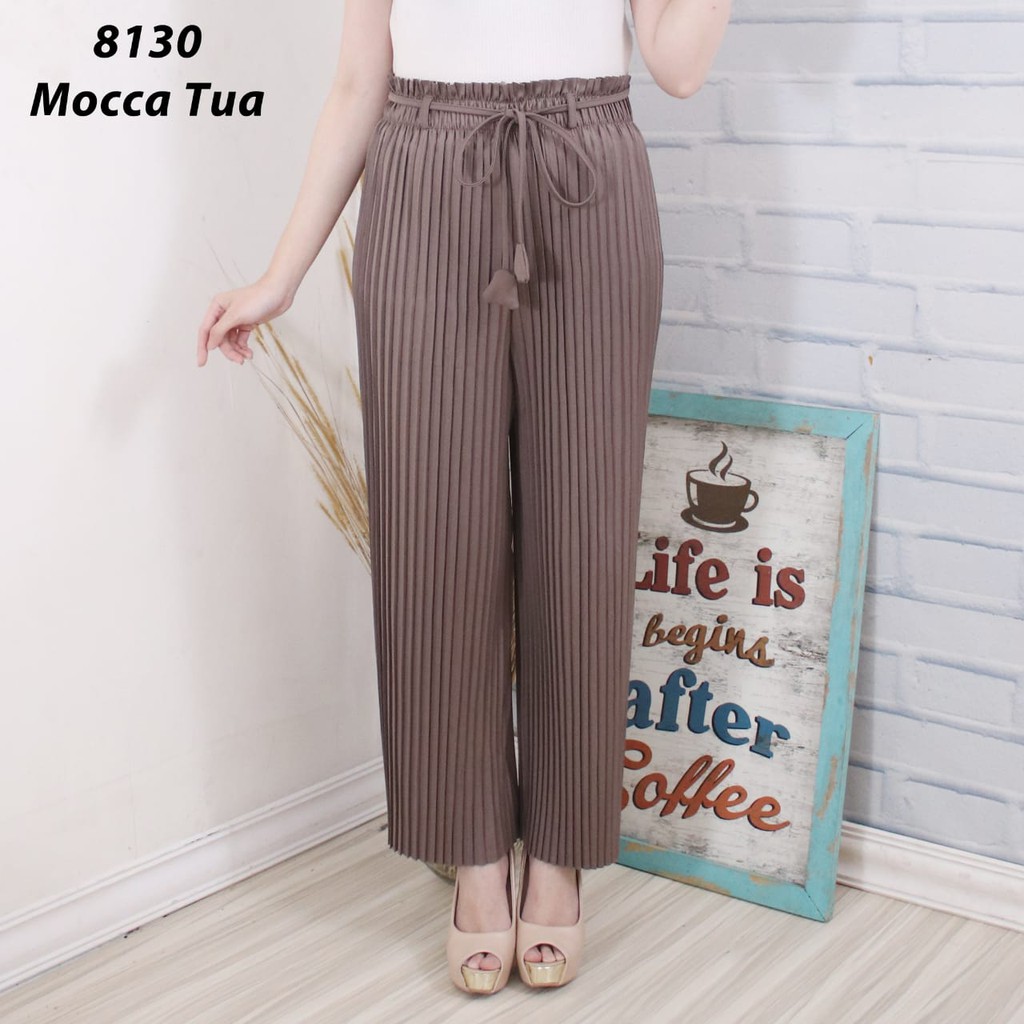 KULOT PLISKET CELANA PLISKET 8130 PLEATS PANT KULOT PRISKET KULOT PANJANG PLISKET REMPEL