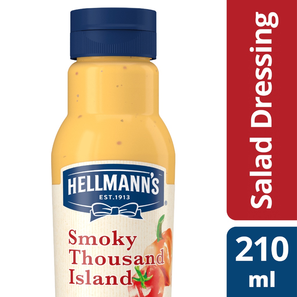 

HELLMANN'S SMOKY THOUSAND ISLAND SALAD DRESSING 210ML