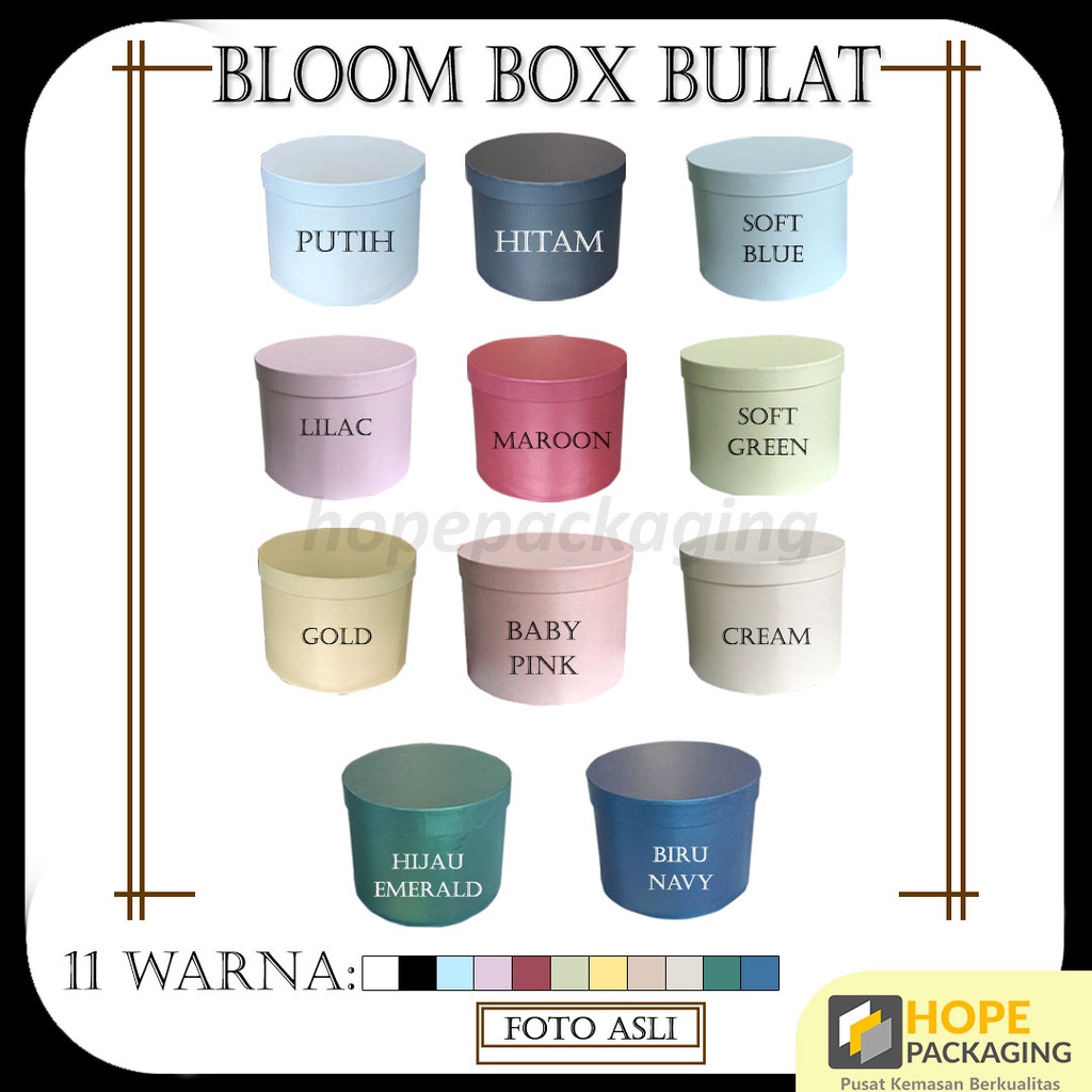 Termurah Bloom Box Bulat  Box Bunga Kotak Bunga / Flower Box Blooming Box Gift Box kasih sayang hadiah ulang tahun birthday box baju / sepatu / box bunga