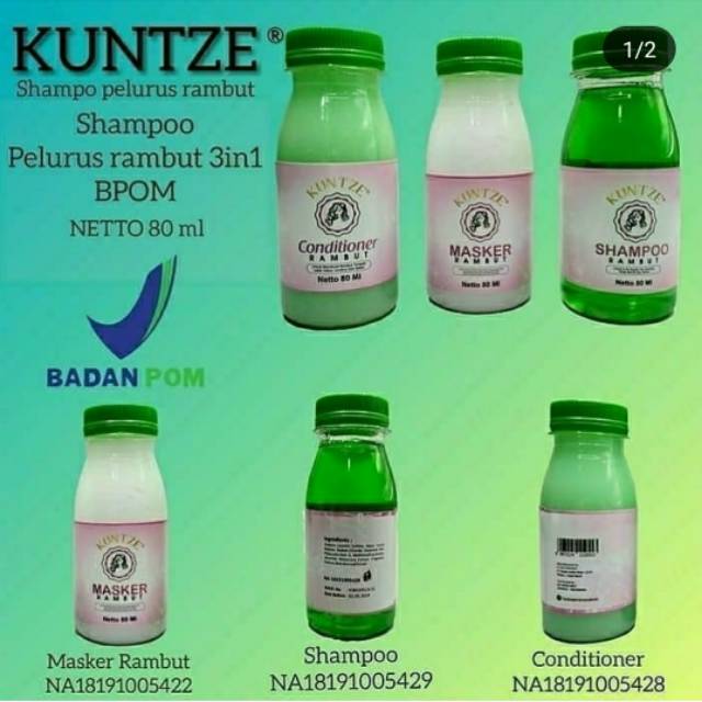 KUNTZE SERIES (CREAM ALIS, CREAM KETIAK, HAIR TONIC RED GINSENG, MINYAK BULUS, KEMIRI, SHAMPOO 3IN1)