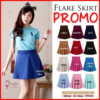 Rok Flare Skirt Panjang 40cm RK050 dan 50cm RK100 Rok Flare Skirt Panjang 40cm RK050 dan 50cm RK100