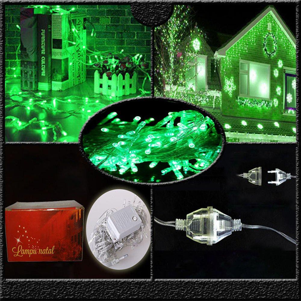 SRS Lampu Hias/Natal/LED Tumblr/Dekorasi /Twingkle Light Led Green/ FREE sambungan kabel - 10 Meter