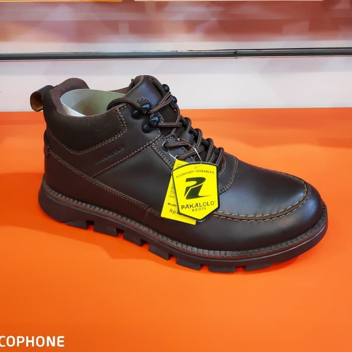 Sepatu Kulit Pakalolo Boot N08195 - Brown