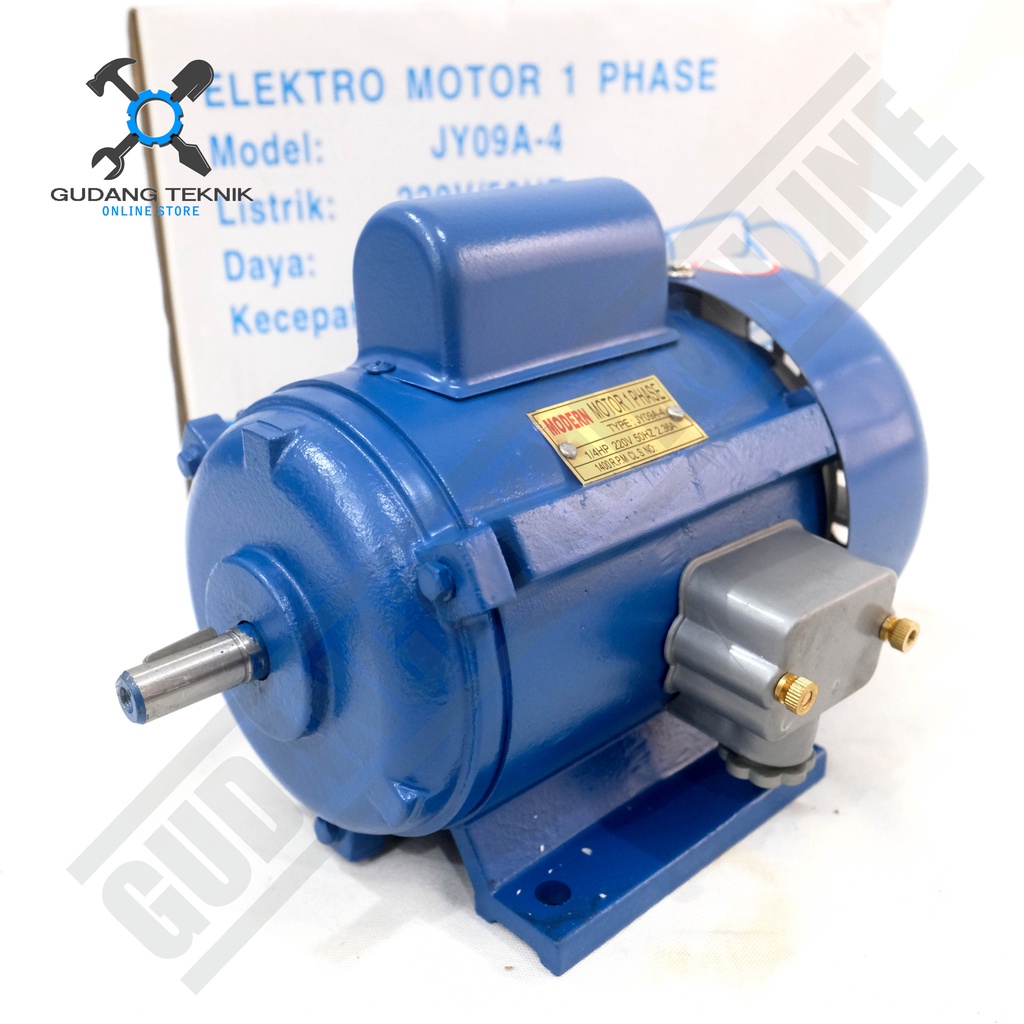 Dinamo Motor Penggerak 1/4Hp 4P 1P 1400rpm MODERN - Dinamo Elektro Motor 0.25Hp 4P 1 Phase MODERN