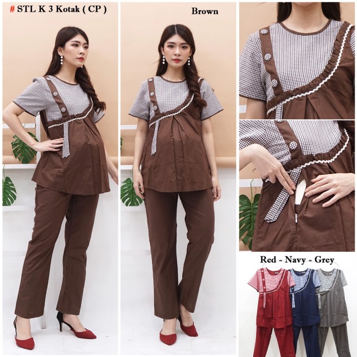 Dimensi - Setelan Hamil Menyusui - Setelan Baju Ibu Hamil Dan Menyusui - Pendek