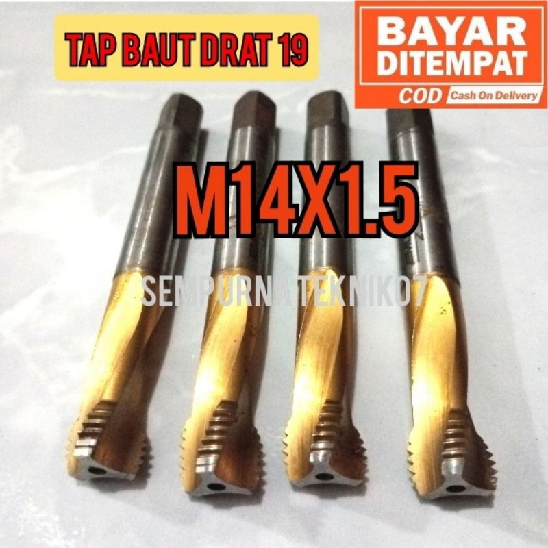 tap hand tap pembuat drat ulang m14x1.5 Sepiral tap sepiral drill tap
