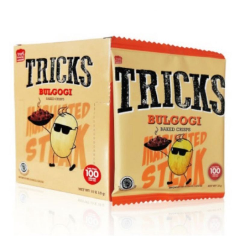 TRICKS Biskuit Kentang BULGOGI 10 x 12g (Pack) Potato Baked Crisps Chips Trick Trik
