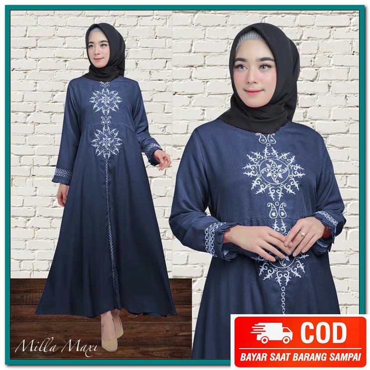 Gamis Maxy Terbaru 2021 Polos Murah Kekinian Syari Abaya Alana Sa CM394 Gamis / Baju / Maxi Wanita